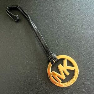 Gold Michael Kors Black Leather Purse Decorator Chain
